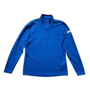 Helly Hansen 1/4 Zip Performance Pullover M | Blue Lightweight Baselayer
